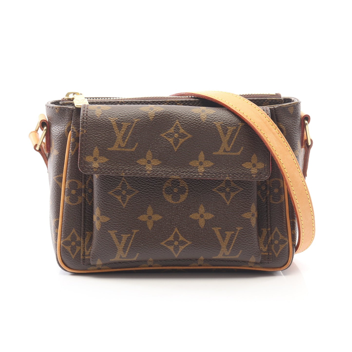 ヴィバシテPM モノグラム ショルダーバッグ PVC レザー ブラウン ルイヴィトン バッグ LOUIS VUITTON