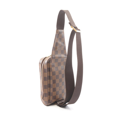 ジェロニモス ダミエエベヌ ボディバッグ PVC ブラウン ルイヴィトン バッグ LOUIS VUITTON