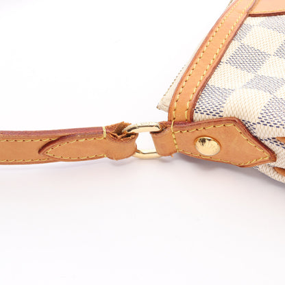 シラクーサMM ダミエアズール ショルダーバッグ PVC レザー ホワイト ルイヴィトン バッグ LOUIS VUITTON
