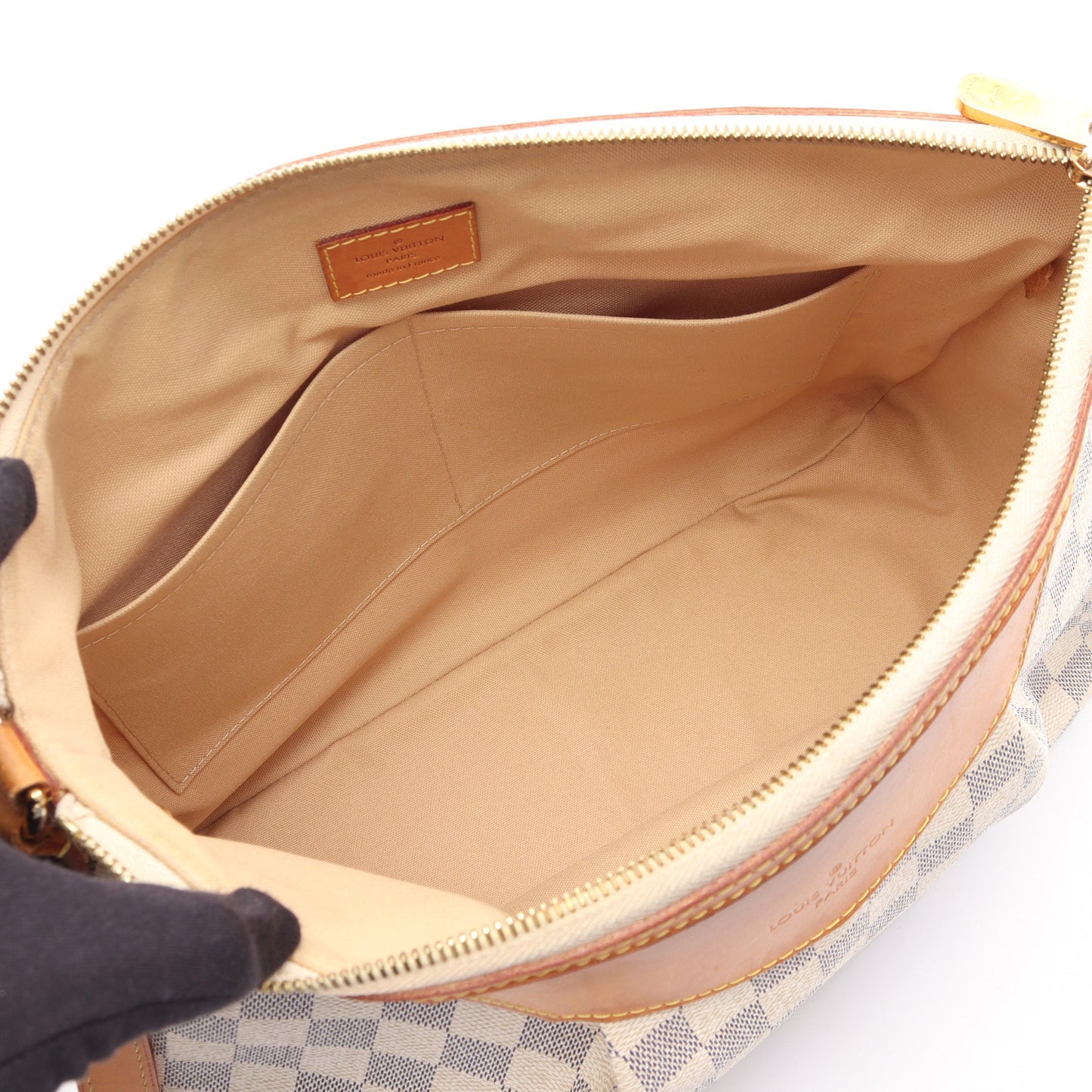 シラクーサMM ダミエアズール ショルダーバッグ PVC レザー ホワイト ルイヴィトン バッグ LOUIS VUITTON