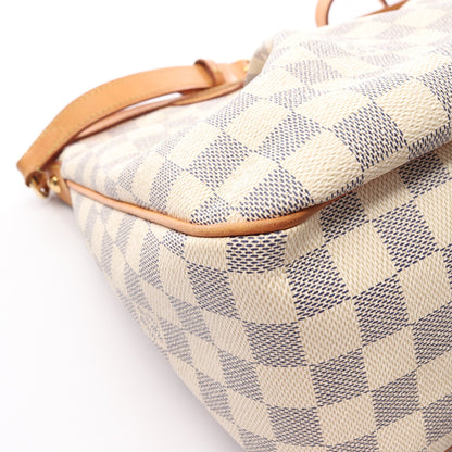シラクーサMM ダミエアズール ショルダーバッグ PVC レザー ホワイト ルイヴィトン バッグ LOUIS VUITTON