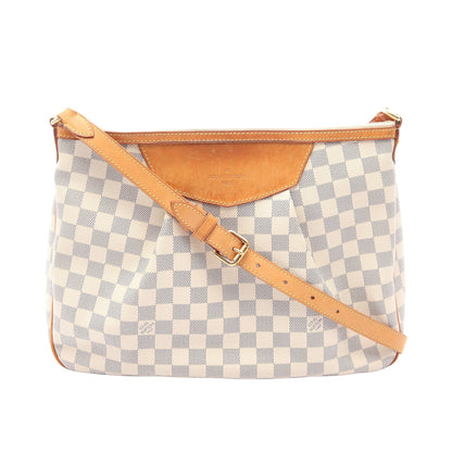 シラクーサMM ダミエアズール ショルダーバッグ PVC レザー ホワイト ルイヴィトン バッグ LOUIS VUITTON