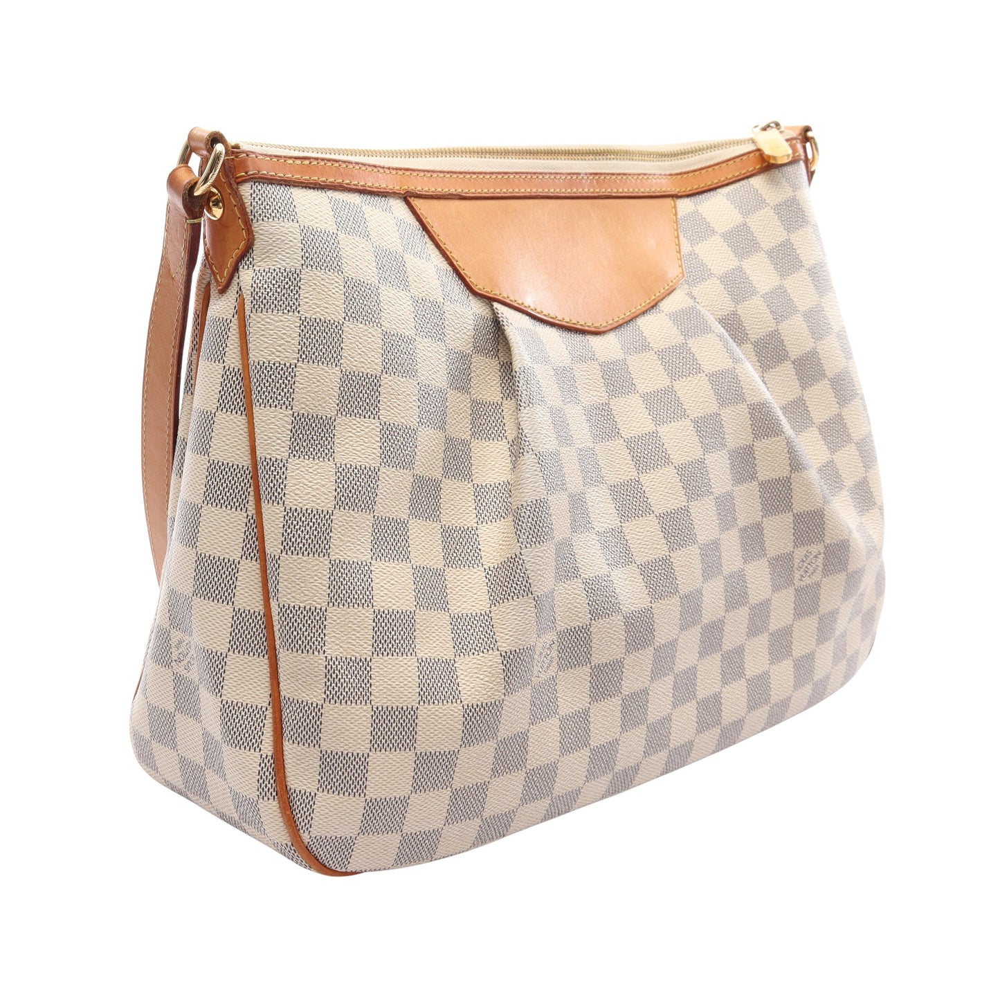 シラクーサMM ダミエアズール ショルダーバッグ PVC レザー ホワイト ルイヴィトン バッグ LOUIS VUITTON