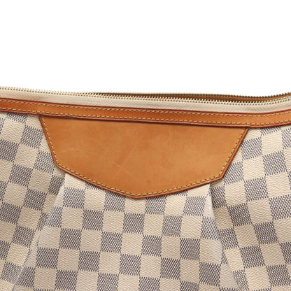 シラクーサMM ダミエアズール ショルダーバッグ PVC レザー ホワイト ルイヴィトン バッグ LOUIS VUITTON