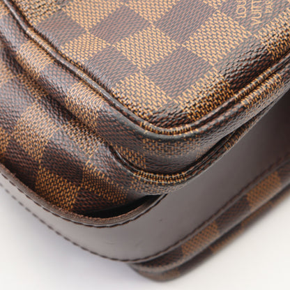 ナヴィグリオ ダミエエベヌ ショルダーバッグ PVC レザー ブラウン ルイヴィトン バッグ LOUIS VUITTON