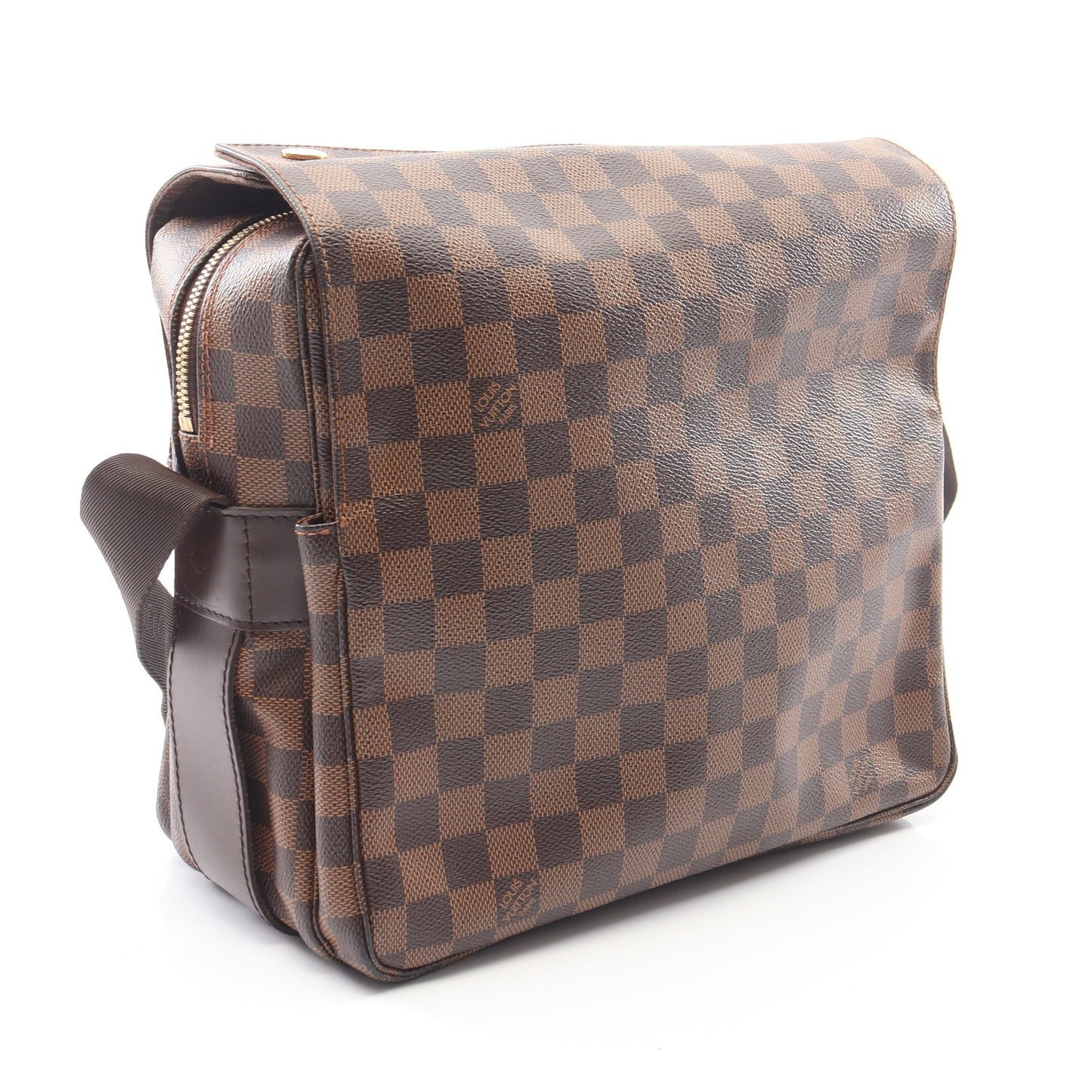 ナヴィグリオ ダミエエベヌ ショルダーバッグ PVC レザー ブラウン ルイヴィトン バッグ LOUIS VUITTON