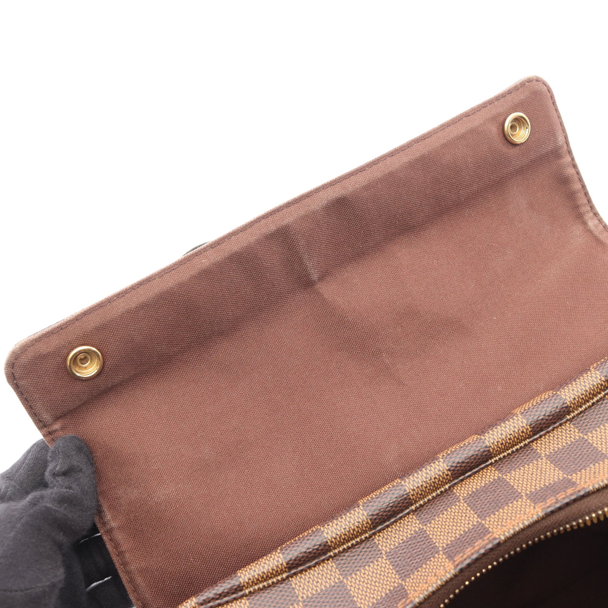 ナヴィグリオ ダミエエベヌ ショルダーバッグ PVC レザー ブラウン ルイヴィトン バッグ LOUIS VUITTON