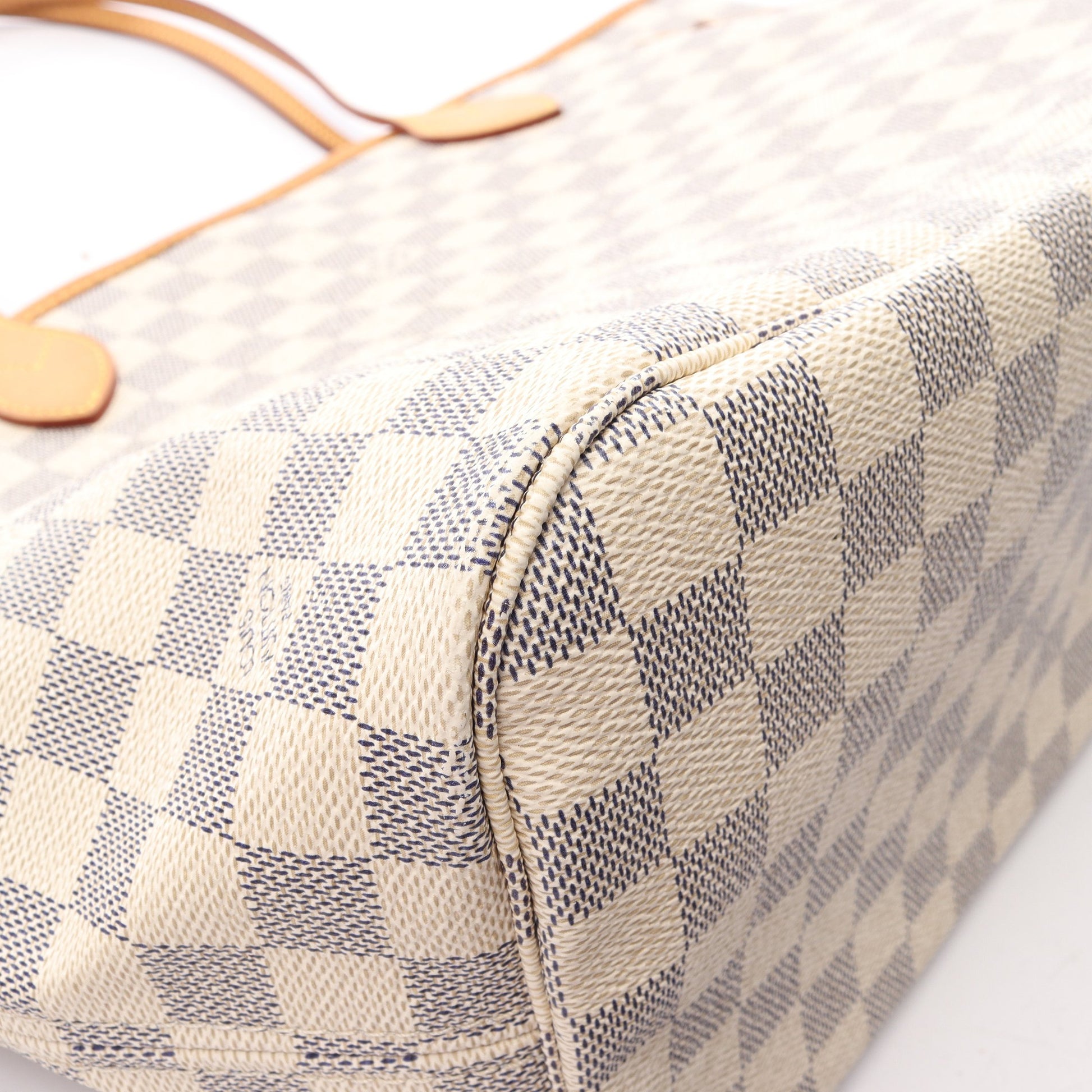 ネヴァーフルMM ダミエアズール ショルダーバッグ トートバッグ PVC レザー ホワイト ルイヴィトン バッグ LOUIS VUITTON
