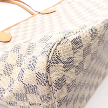 ネヴァーフルMM ダミエアズール ショルダーバッグ トートバッグ PVC レザー ホワイト ルイヴィトン バッグ LOUIS VUITTON
