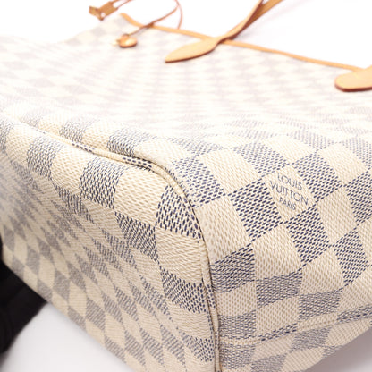 ネヴァーフルMM ダミエアズール ショルダーバッグ トートバッグ PVC レザー ホワイト ルイヴィトン バッグ LOUIS VUITTON