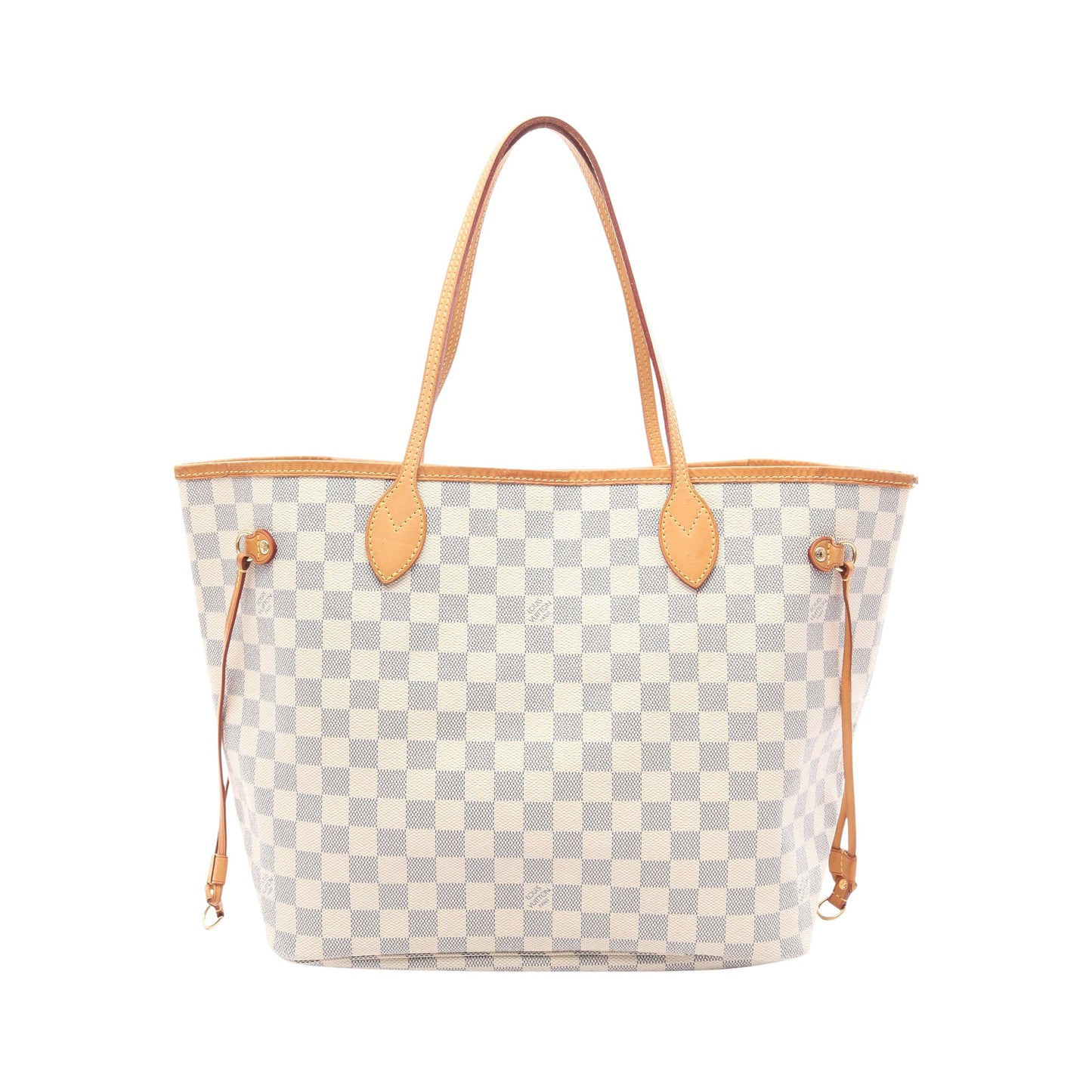 ネヴァーフルMM ダミエアズール ショルダーバッグ トートバッグ PVC レザー ホワイト ルイヴィトン バッグ LOUIS VUITTON