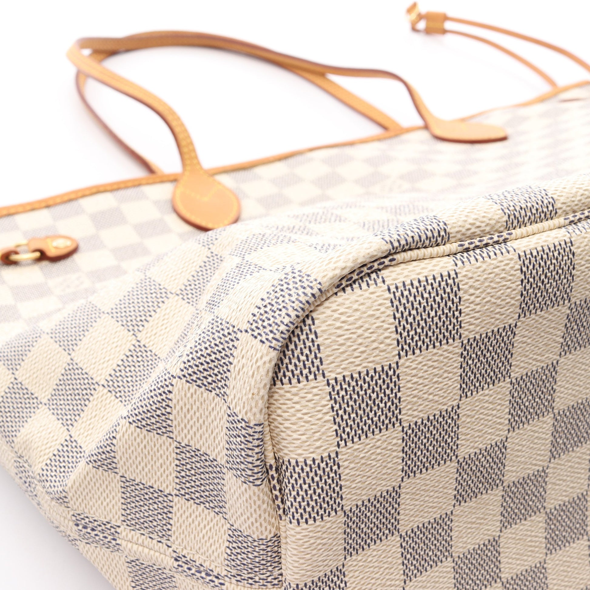 ネヴァーフルMM ダミエアズール ショルダーバッグ トートバッグ PVC レザー ホワイト ルイヴィトン バッグ LOUIS VUITTON