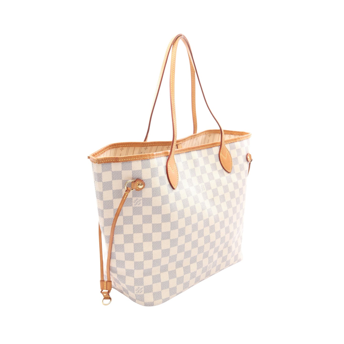 ネヴァーフルMM ダミエアズール ショルダーバッグ トートバッグ PVC レザー ホワイト ルイヴィトン バッグ LOUIS VUITTON