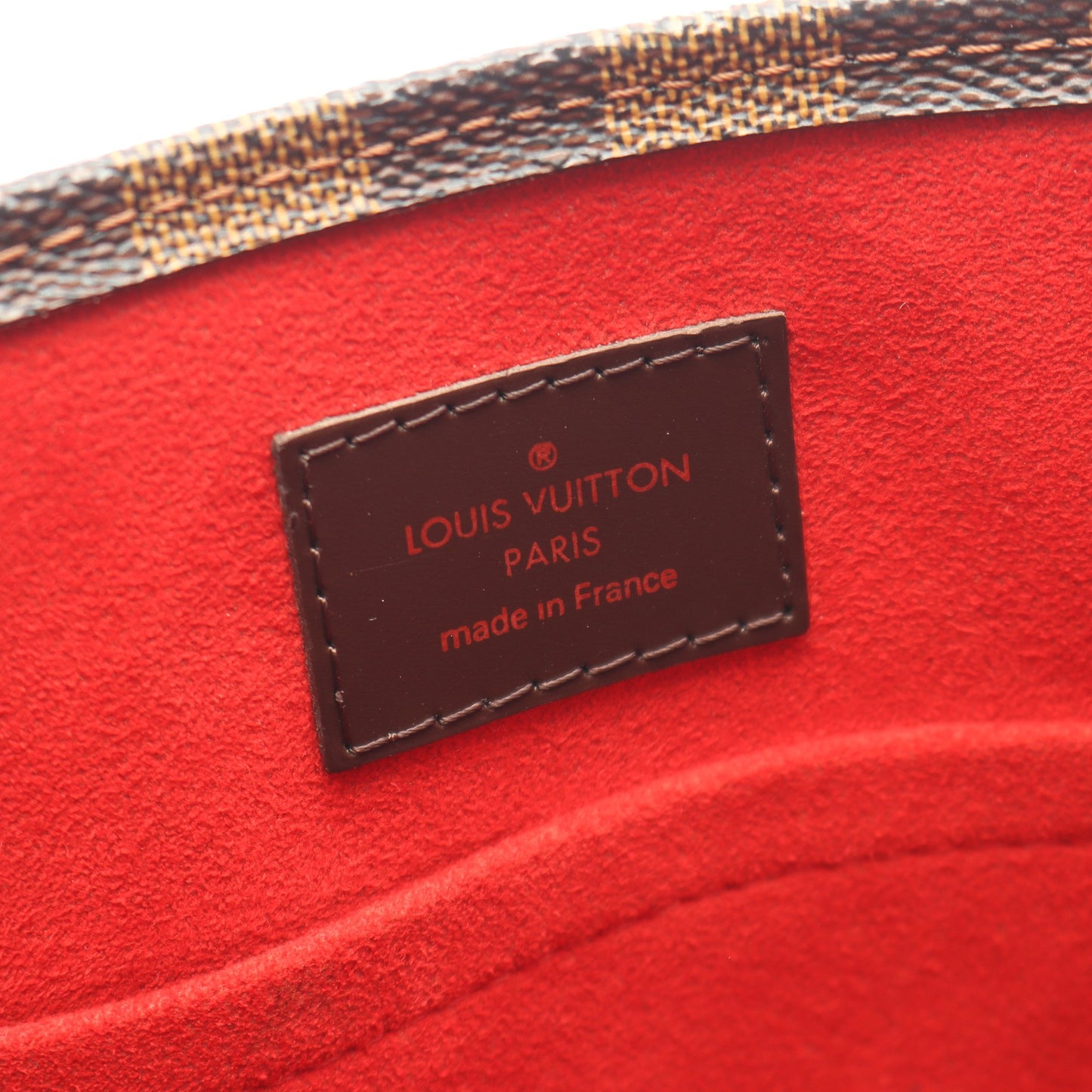 サックプラ ダミエエベヌ ハンドバッグ トートバッグ PVC レザー ブラウン ルイヴィトン バッグ LOUIS VUITTON