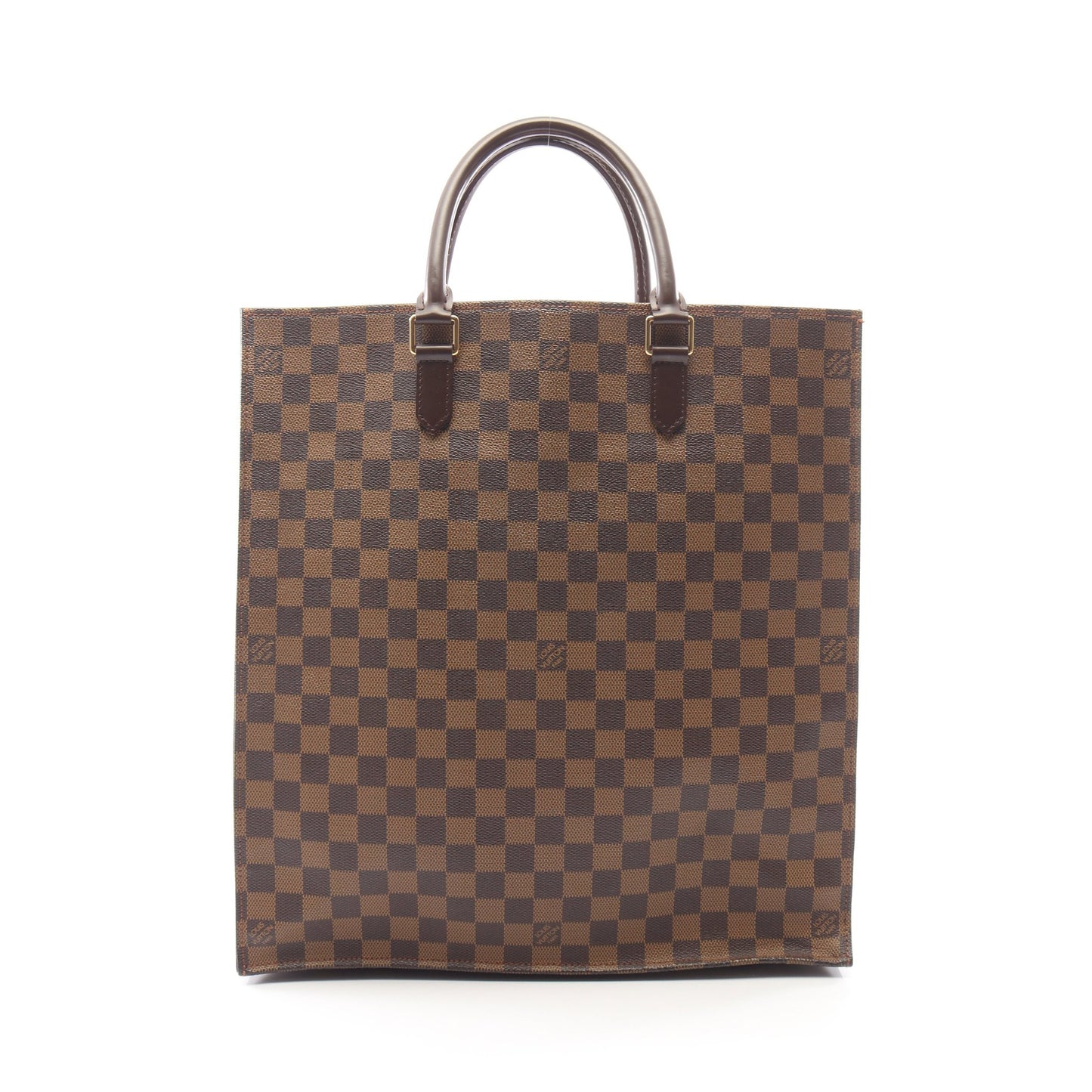 サックプラ ダミエエベヌ ハンドバッグ トートバッグ PVC レザー ブラウン ルイヴィトン バッグ LOUIS VUITTON