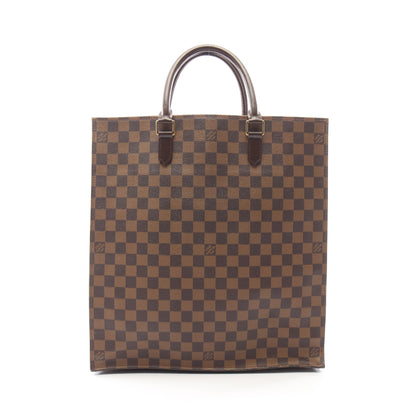 サックプラ ダミエエベヌ ハンドバッグ トートバッグ PVC レザー ブラウン ルイヴィトン バッグ LOUIS VUITTON