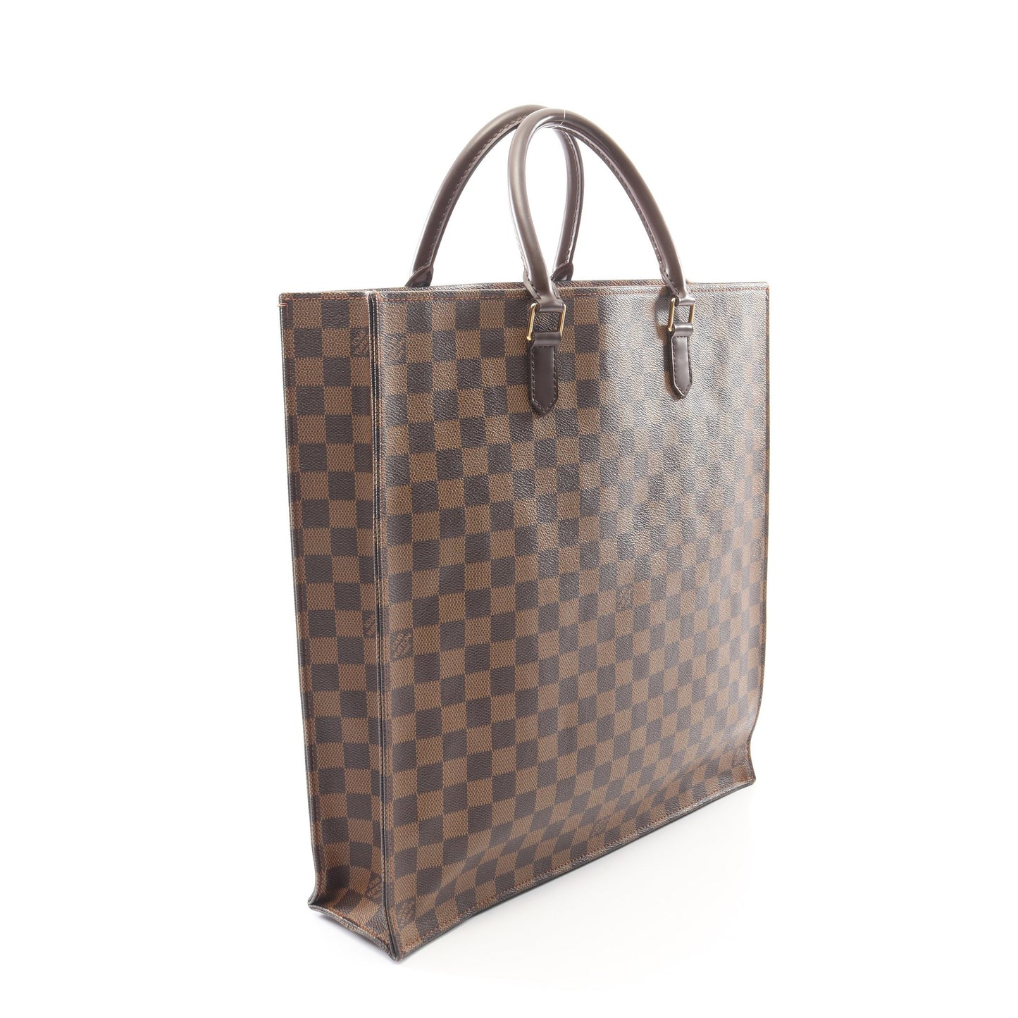 サックプラ ダミエエベヌ ハンドバッグ トートバッグ PVC レザー ブラウン ルイヴィトン バッグ LOUIS VUITTON