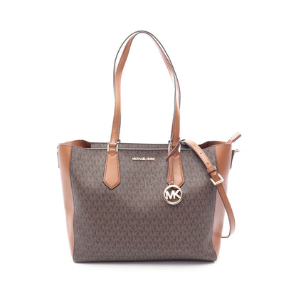 KIMBERLY 3 IN 1 トート ラージ 2WAY ハンドバッグ トートバッグ PVC レザー ダークブラウン ブラウン マイケルコース バッグ MICHAEL KORS