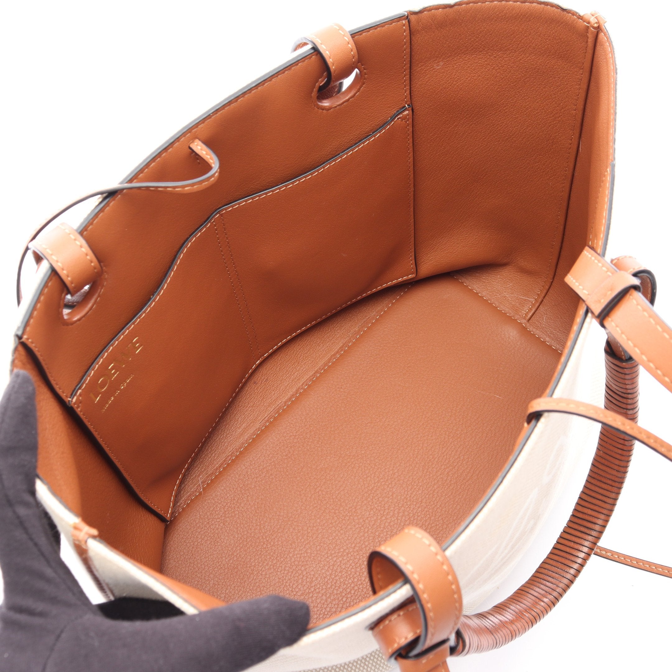 アナグラム 2WAY ショルダーバッグ トートバッグ キャンバス レザー