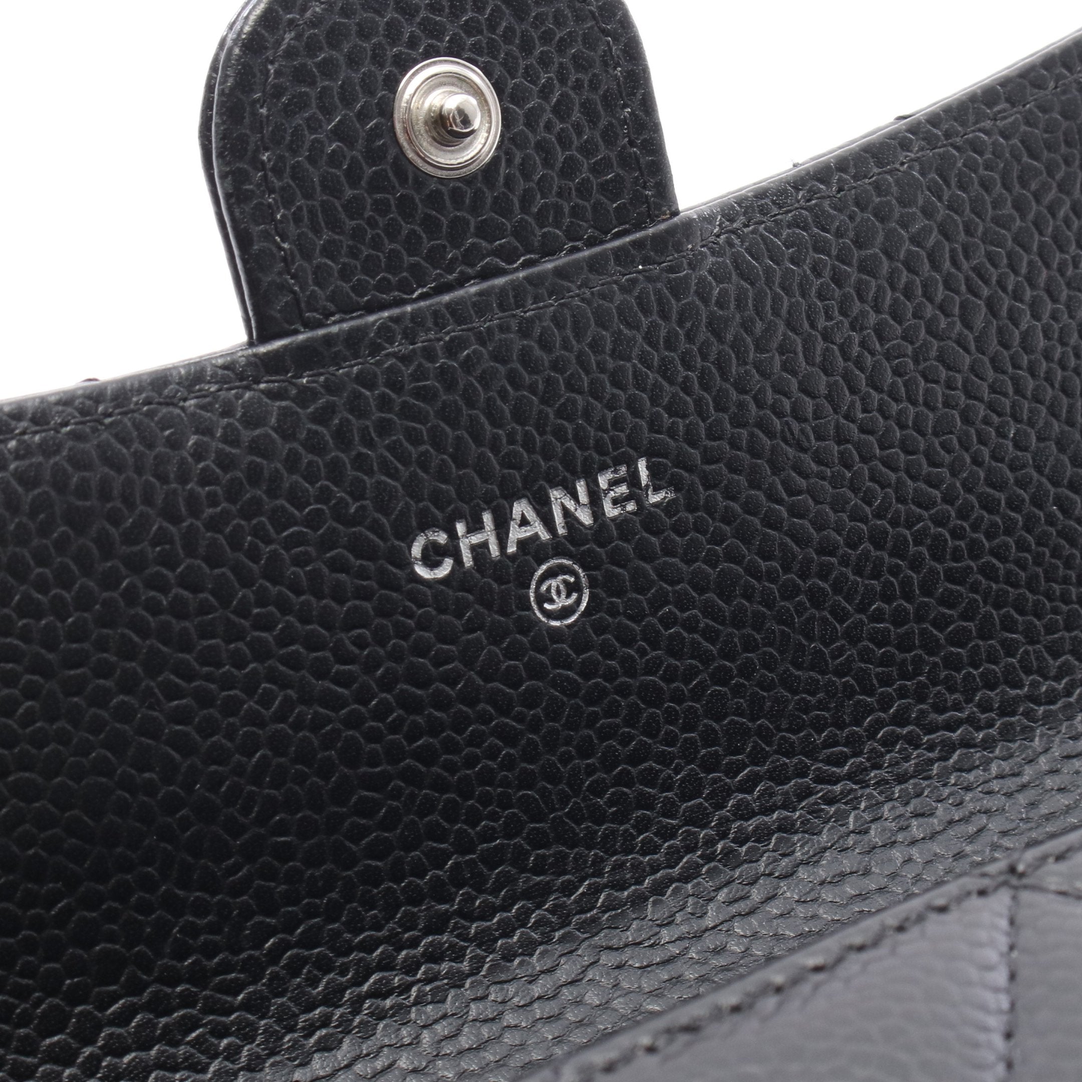 シャネル CHANEL マトラッセクラシックロングフラップウォレット AP0242 ブラック シルバー金具 キャビアスキン ユニセックス 長財布 シャネル CHANEL クラシックロングジップウォレット AP0242 ブラック