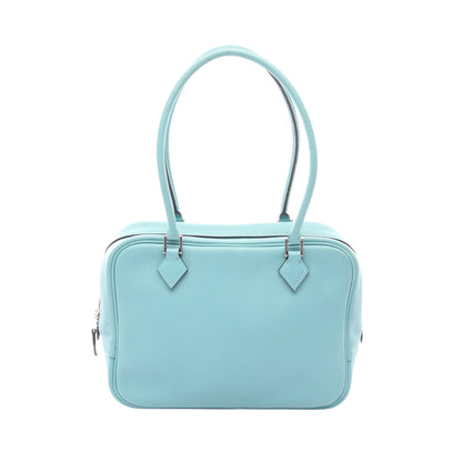 ミニプリュム20 ブルーアトール ハンドバッグ ヴォースイフト ライトブルー シルバー金具 X刻印 エルメス バッグ HERMES