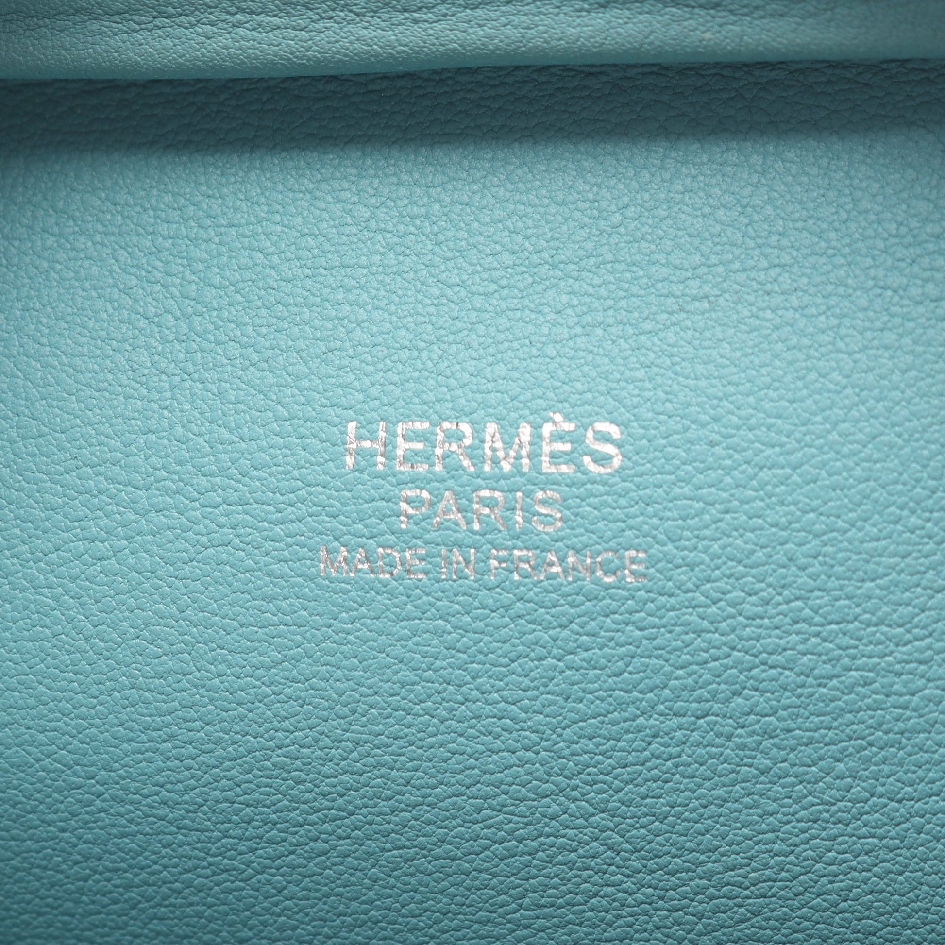 ミニプリュム20 ブルーアトール ハンドバッグ ヴォースイフト ライトブルー シルバー金具 X刻印 エルメス バッグ HERMES
