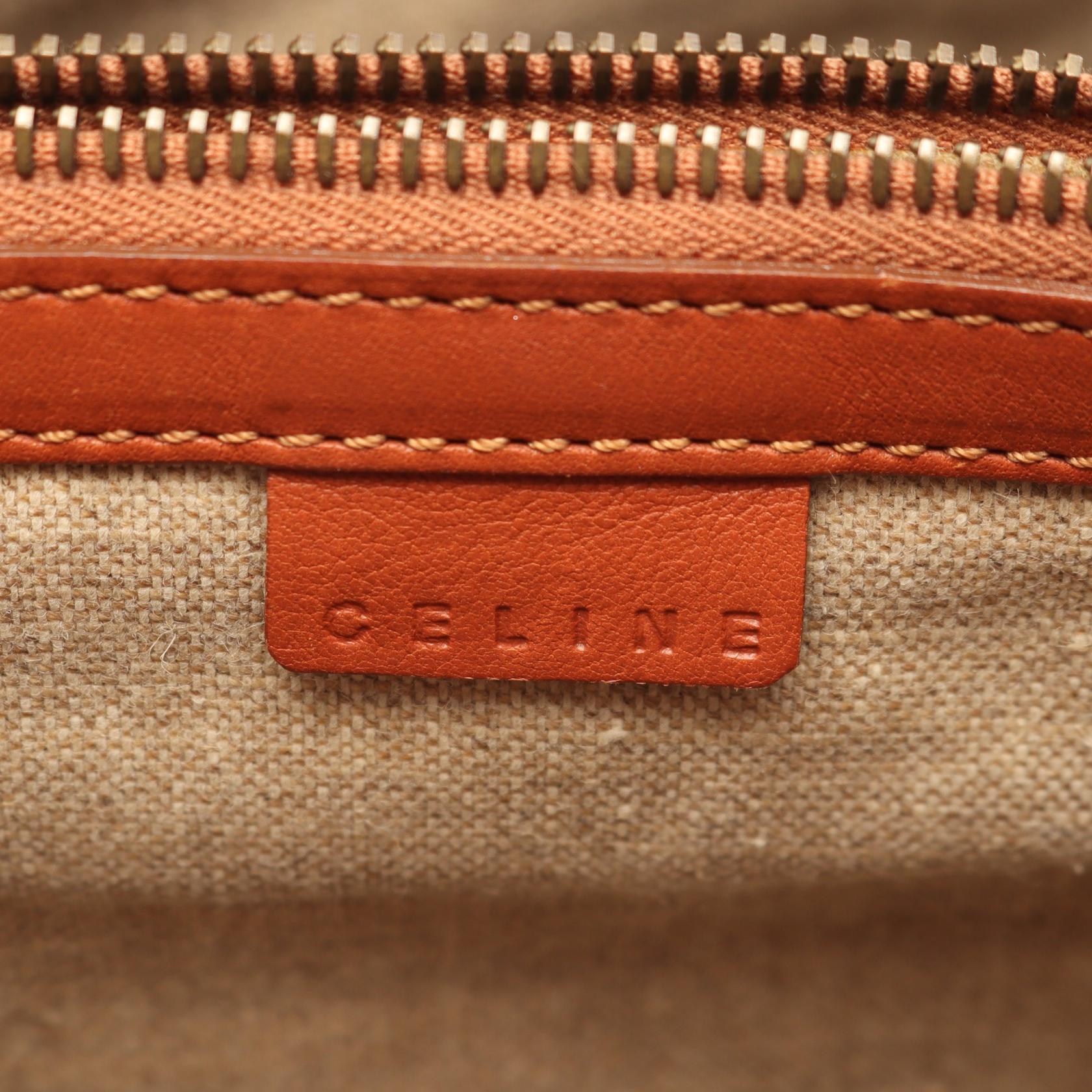 マカダム ハンドバッグ トートバッグ レザー ブラウン セリーヌ バッグ CELINE