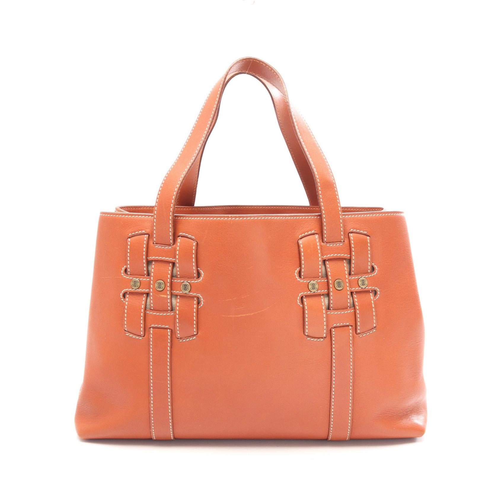 マカダム ハンドバッグ トートバッグ レザー ブラウン セリーヌ バッグ CELINE