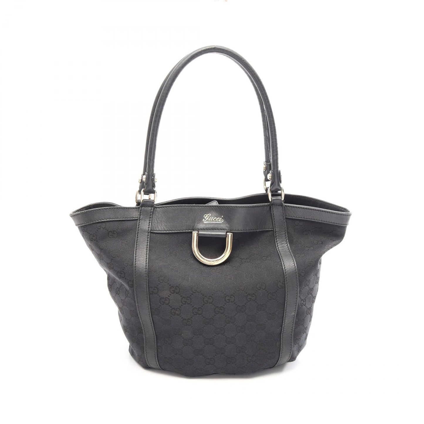 アビー GGキャンバス ショルダーバッグ トートバッグ キャンバス レザー ブラック グッチ バッグ GUCCI