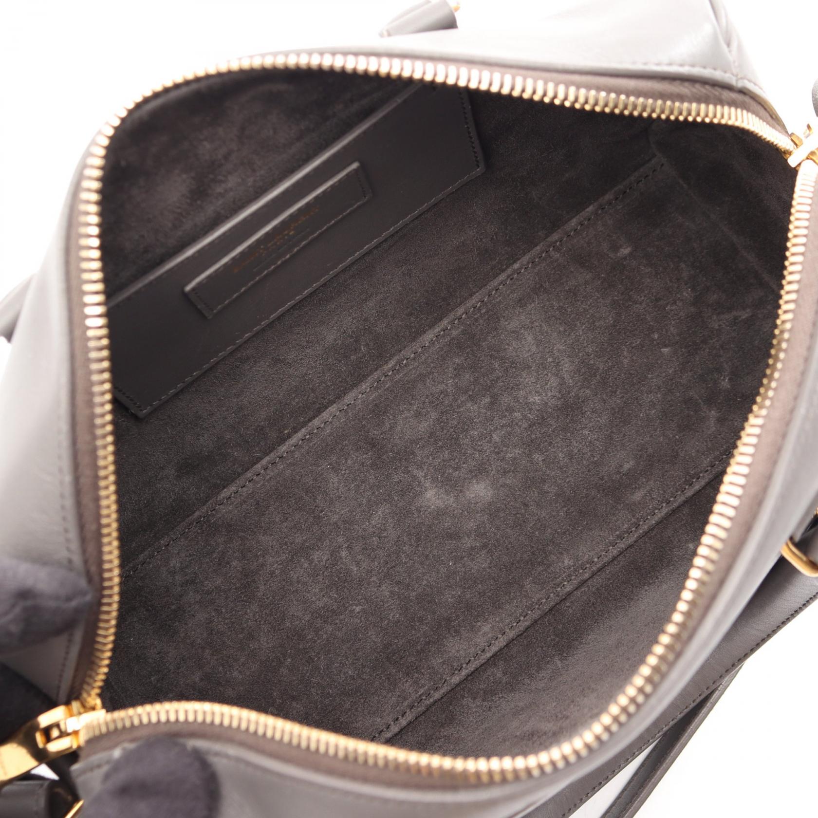 ベイビーダッフル 2WAY ハンドバッグ レザー グレー サンローランパリ バッグ SAINT LAURENT PARIS