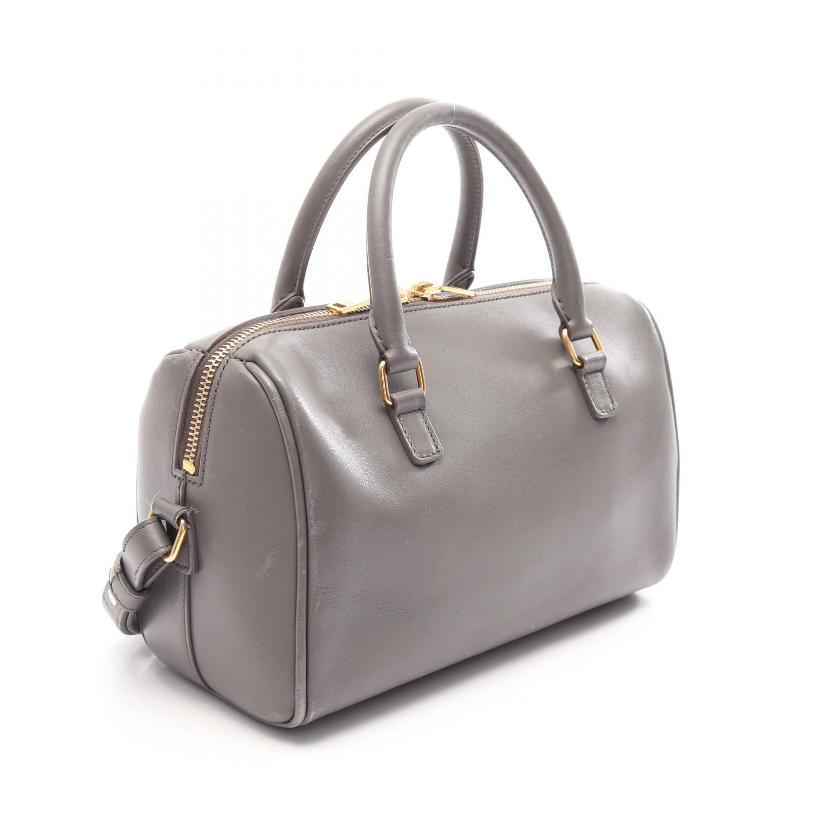 ベイビーダッフル 2WAY ハンドバッグ レザー グレー サンローランパリ バッグ SAINT LAURENT PARIS