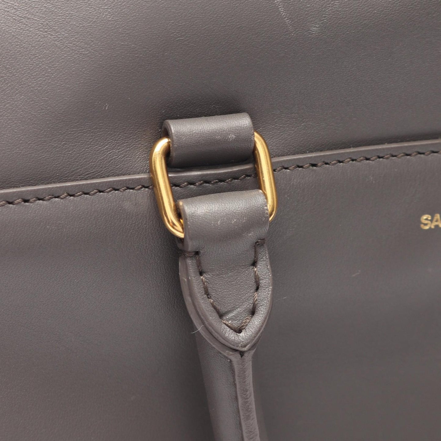 ベイビーダッフル 2WAY ハンドバッグ レザー グレー サンローランパリ バッグ SAINT LAURENT PARIS