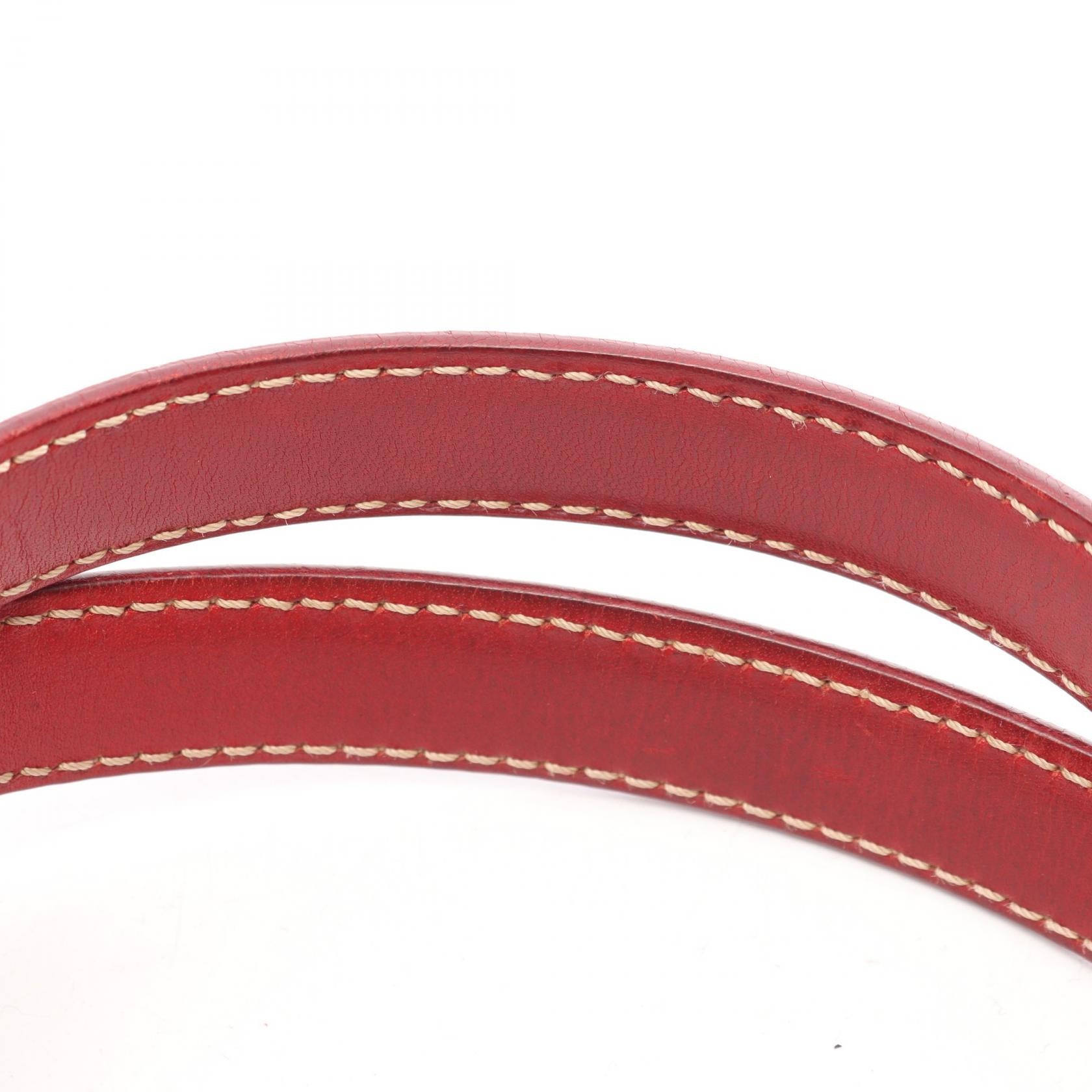マカダム ハンドバッグ PVC レザー ベージュ レッド セリーヌ バッグ CELINE