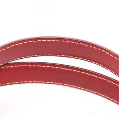 マカダム ハンドバッグ PVC レザー ベージュ レッド セリーヌ バッグ CELINE