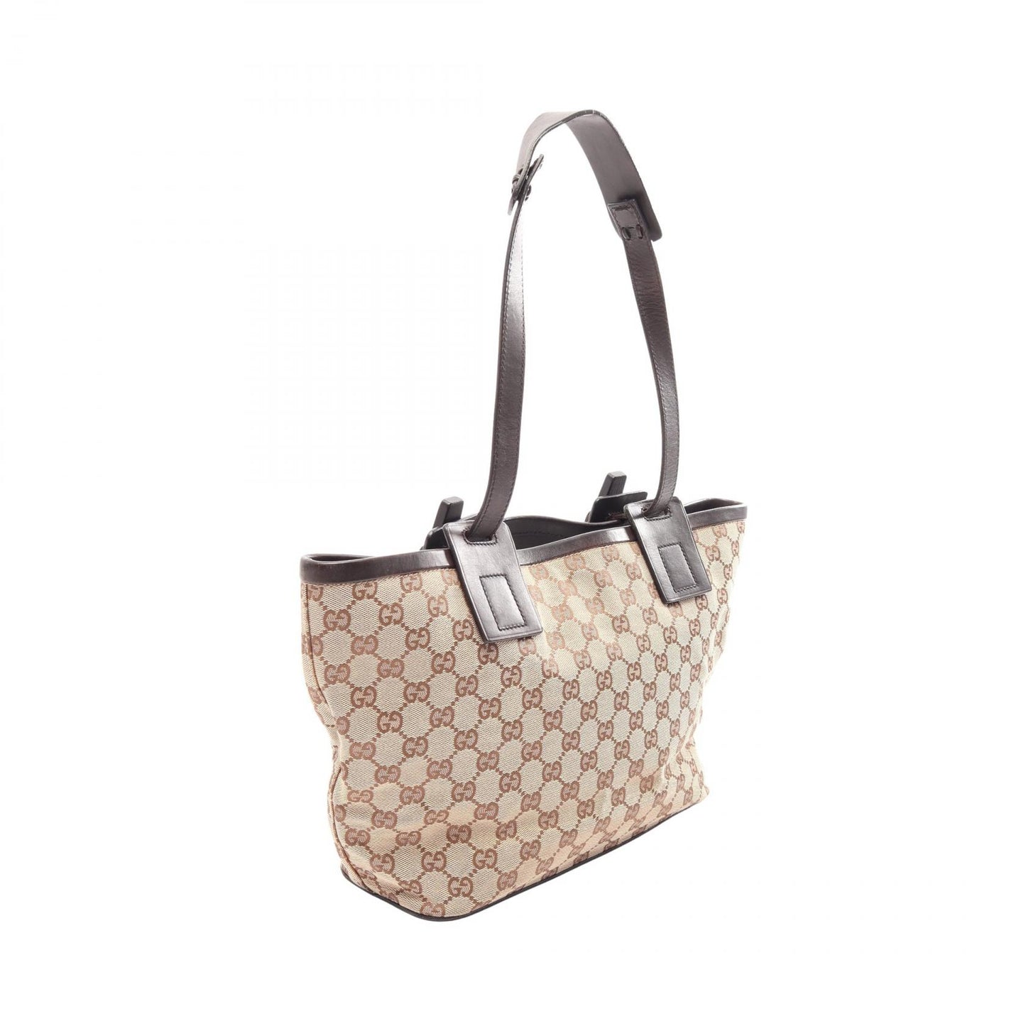 GGキャンバス ショルダーバッグ トートバッグ キャンバス レザー ベージュ ダークブラウン グッチ バッグ GUCCI
