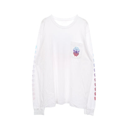 グラデーションホースシュー ヴァインダガー 長袖Tシャツ コットン ホワイト クロムハーツ トップス Chrome Hearts