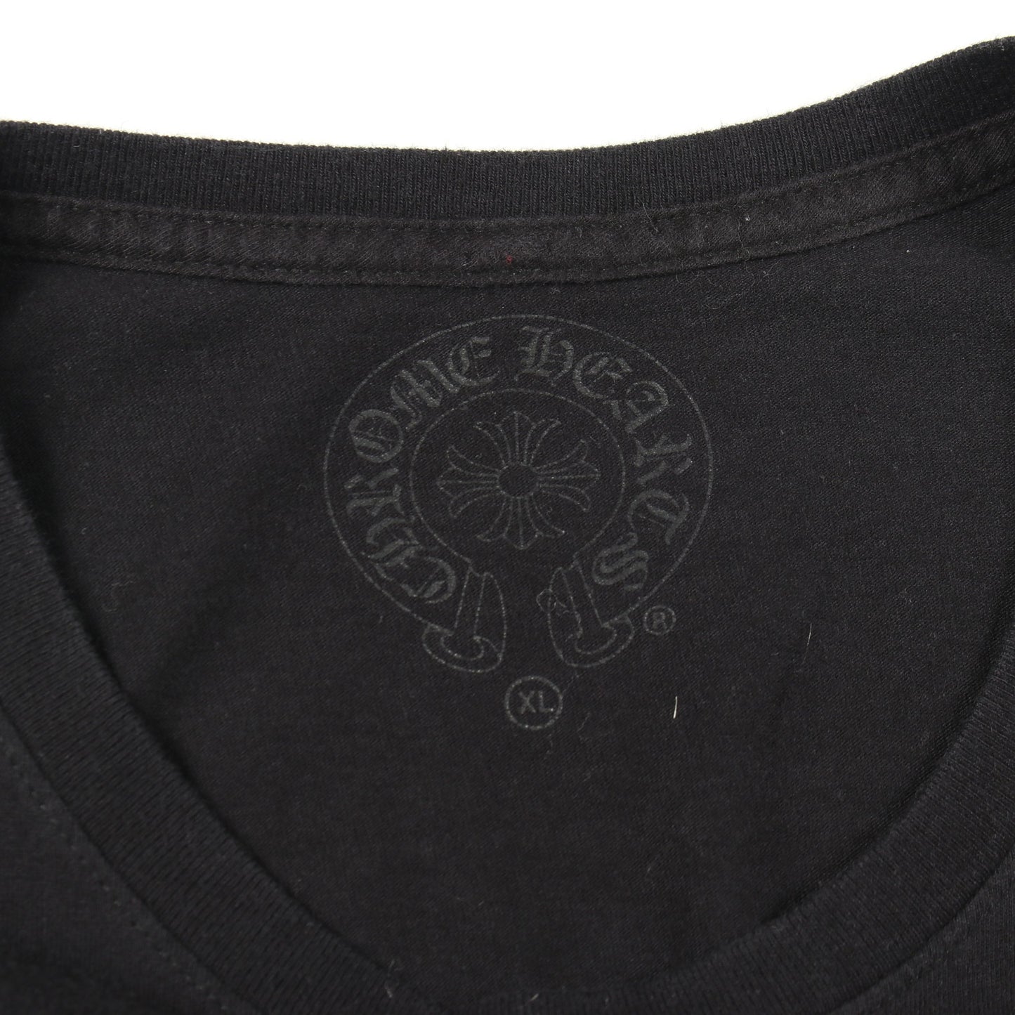 CHプラス ブロッククロス プリント クルーネック 長袖Tシャツ コットン ブラック クロムハーツ トップス Chrome Hearts