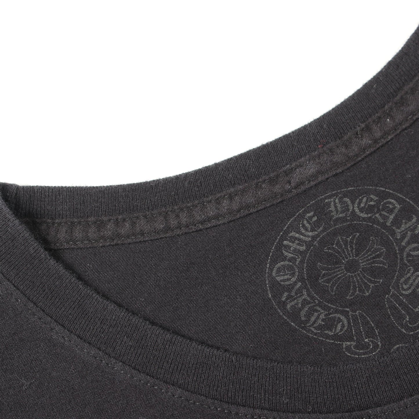 CHプラス ブロッククロス プリント クルーネック 長袖Tシャツ コットン ブラック クロムハーツ トップス Chrome Hearts
