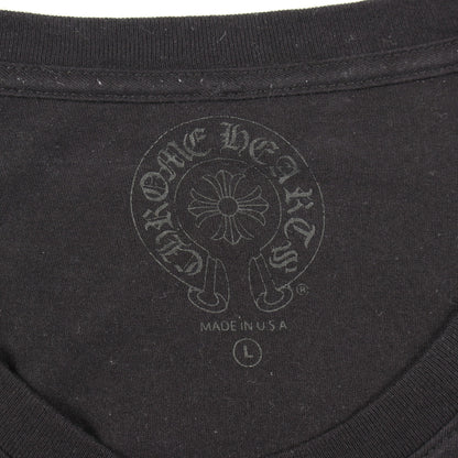 ホースシューフローラルクロス クルーネック 長袖Tシャツ コットン ブラック クロムハーツ トップス Chrome Hearts