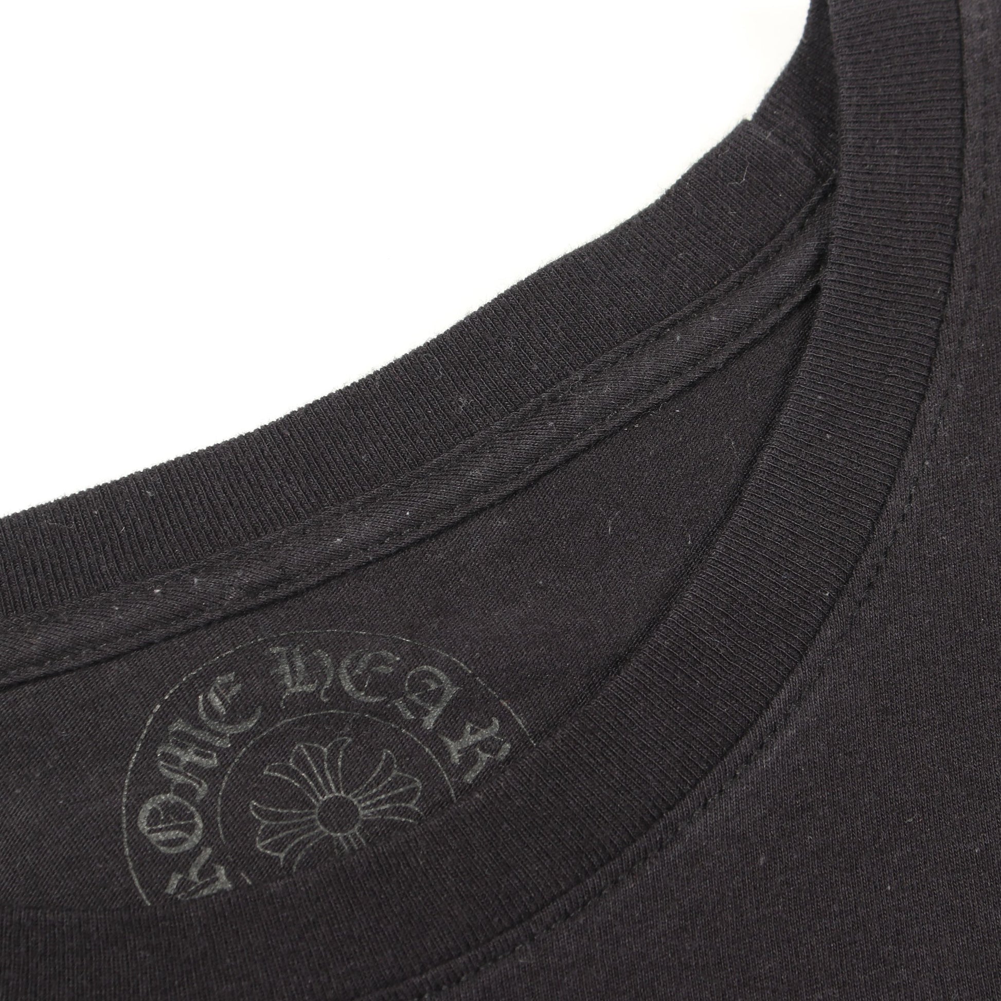 ホースシューフローラルクロス クルーネック 長袖Tシャツ コットン ブラック クロムハーツ トップス Chrome Hearts