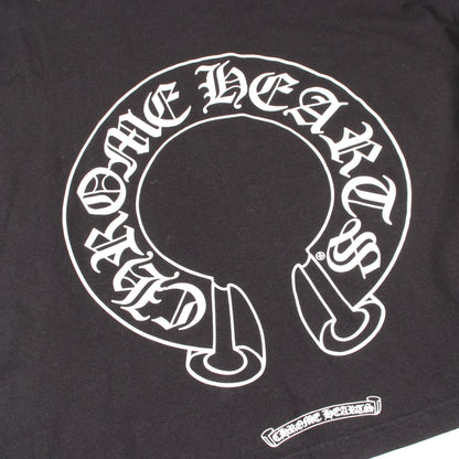 ホースシューフローラルクロス クルーネック 長袖Tシャツ コットン ブラック クロムハーツ トップス Chrome Hearts