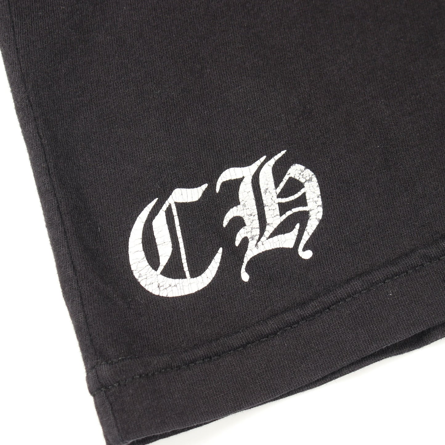 バックCHプラス スクロールプリント クルーネック 長袖Tシャツ コットン ブラック クロムハーツ トップス Chrome Hearts