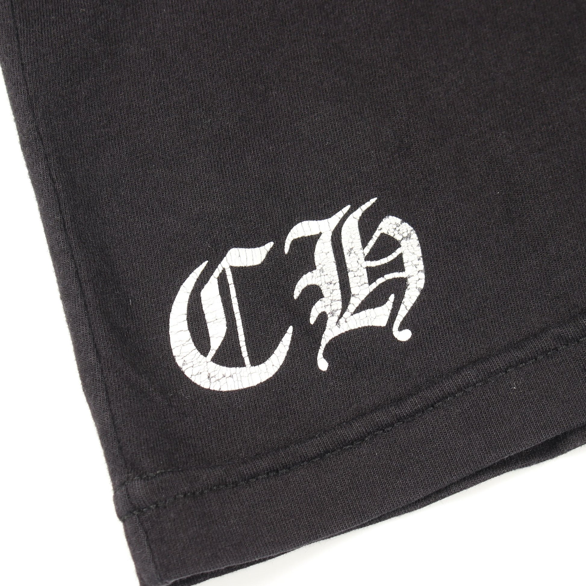 バックCHプラス スクロールプリント クルーネック 長袖Tシャツ コットン ブラック クロムハーツ トップス Chrome Hearts