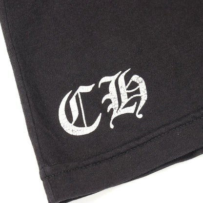 バックCHプラス スクロールプリント クルーネック 長袖Tシャツ コットン ブラック クロムハーツ トップス Chrome Hearts