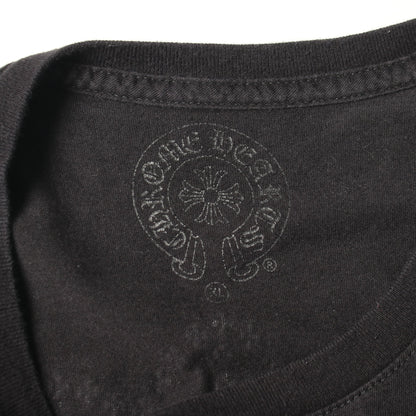 バックCHプラス スクロールプリント クルーネック 長袖Tシャツ コットン ブラック クロムハーツ トップス Chrome Hearts