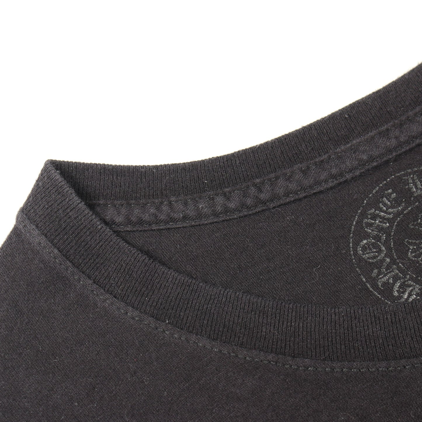 バックCHプラス スクロールプリント クルーネック 長袖Tシャツ コットン ブラック クロムハーツ トップス Chrome Hearts