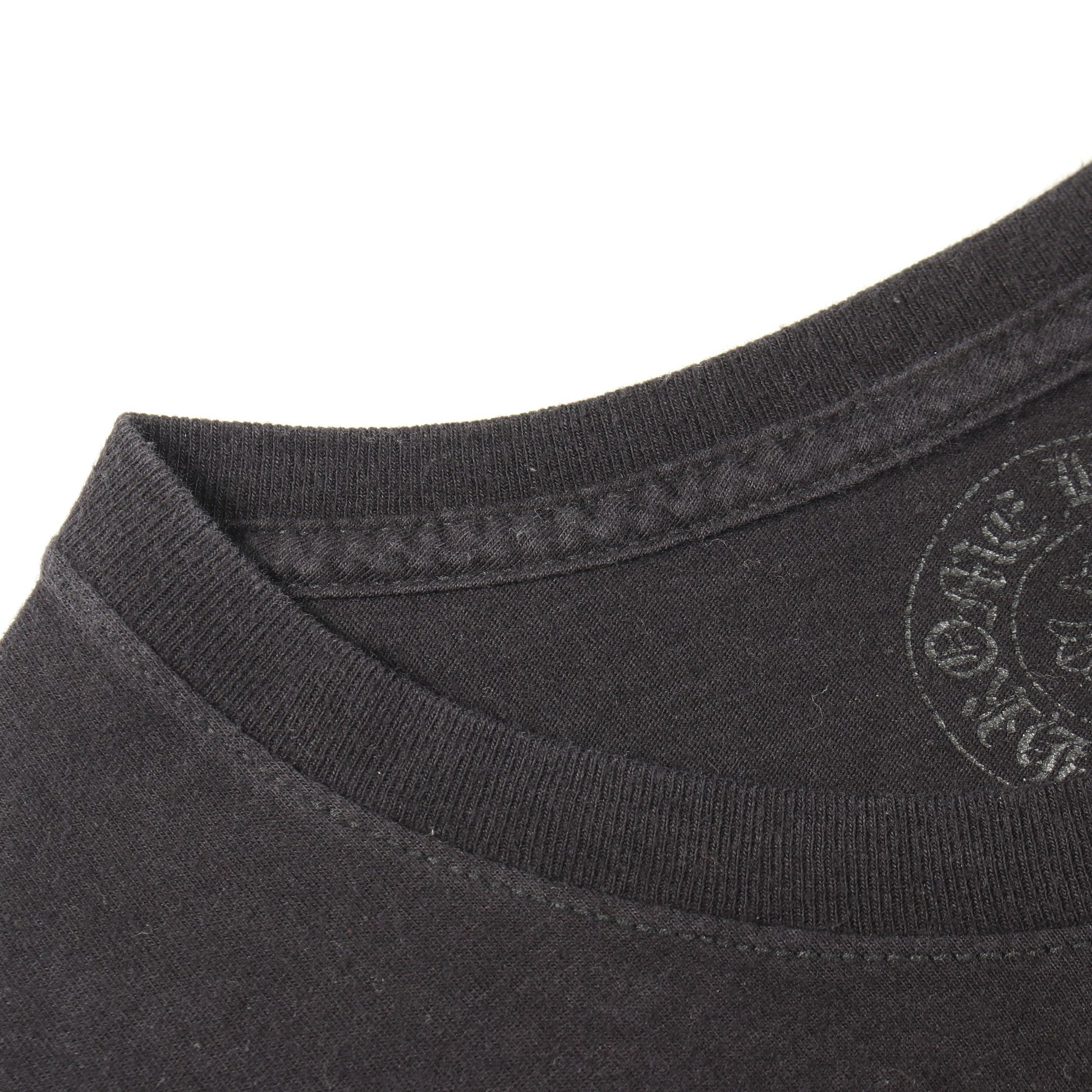 バックCHプラス スクロールプリント クルーネック 長袖Tシャツ コットン ブラック クロムハーツ トップス Chrome Hearts