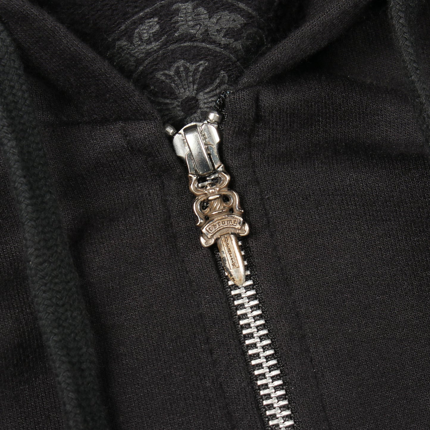 ホースシュー CHプラス ダガージップ ロス限定 ジップアップパーカー コットン ブラック クロムハーツ トップス Chrome Hearts