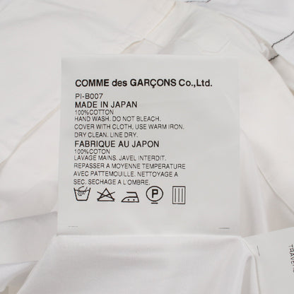 ステッチ 半袖 シャツ コットン ホワイト コムデギャルソンオムプリュス トップス COMME des GARCONS HOMME PLUS