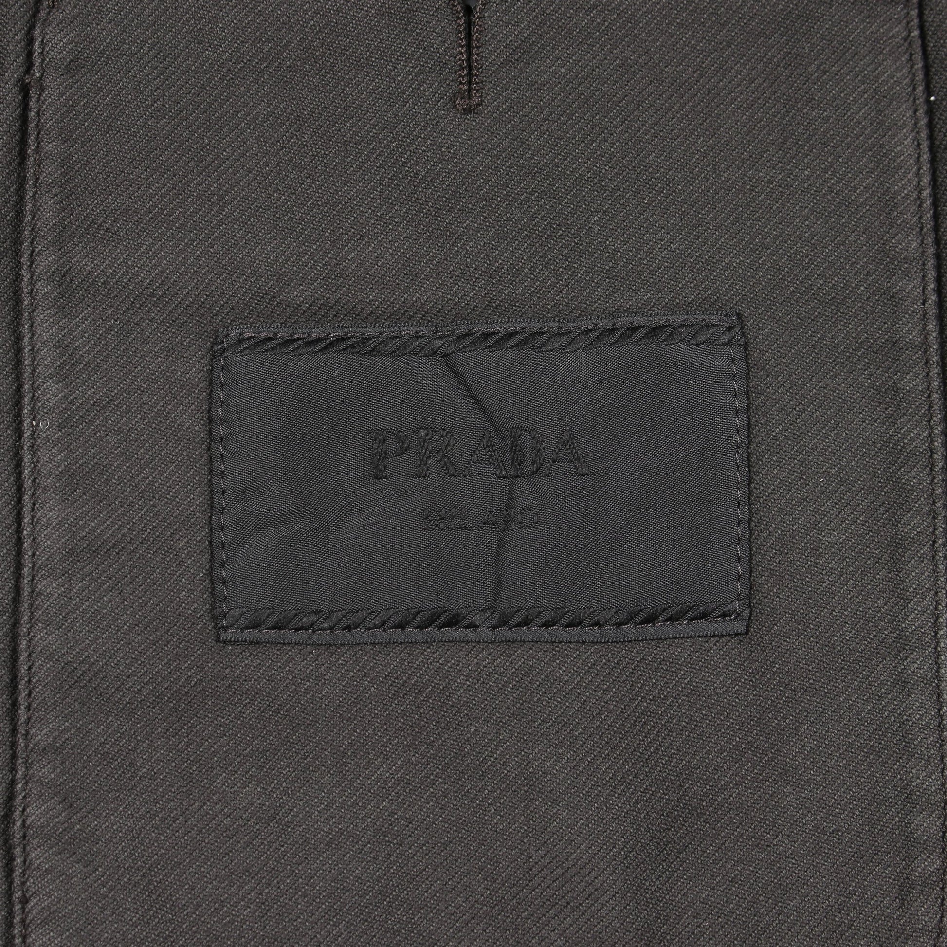 コート コットン ダークブラウン プラダ アウター PRADA